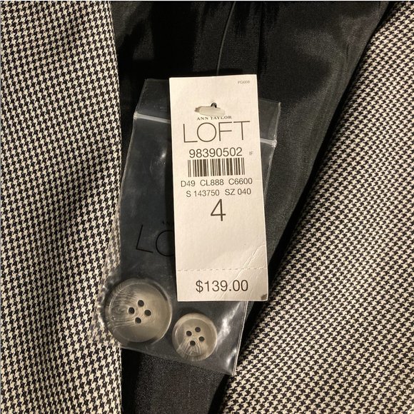 Ann Taylor Loft Houndstooth Blazer (NWT!) - Picture 3 of 3